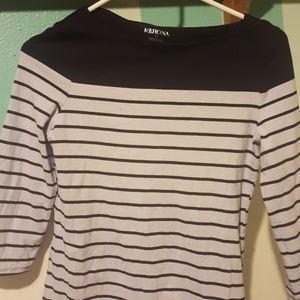 Merona 3/4 Sleeves, blue stripes